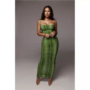 Maxi Snake Skin Dress